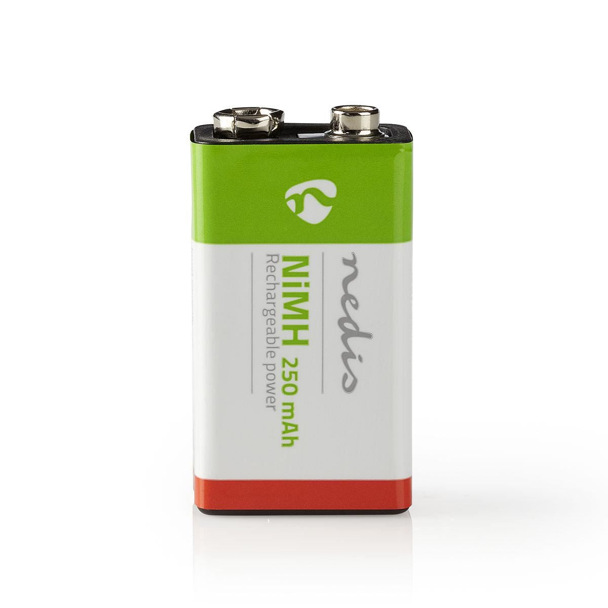 Nedis Rechargeable NiMH Battery E-Block | 8.4 V DC | 250 mAh | Precharged | 1-Pack | 6LR61