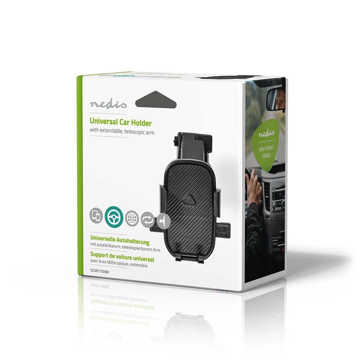 Nedis Smartphone Car Mount | Universal | Minimal screen size phone: 4.5 " | Maximum screen size: 7 " | Interactive