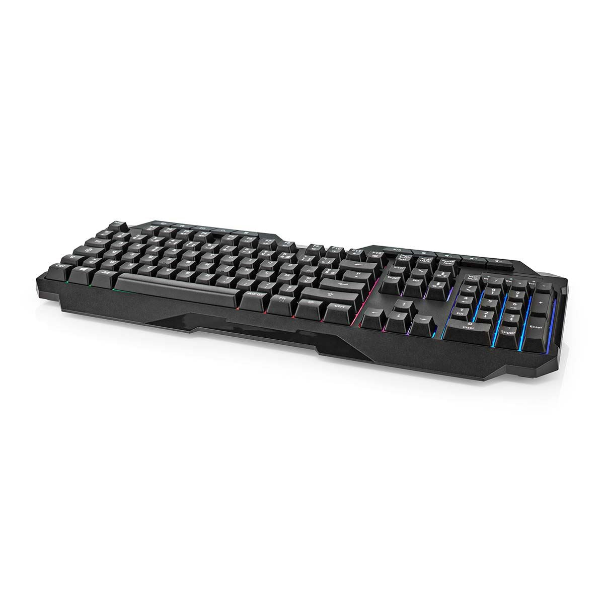 Nedis Wired Gaming Keyboard | USB Type-A | Membrane Keys | LED | AZERTY | FR Layout | USB Powered | Power cable length: 1.30 m | Multimedia
