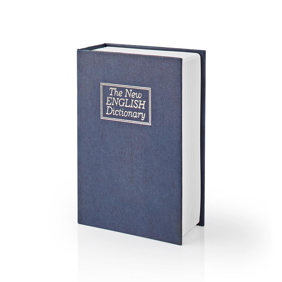 Nedis Vault | Book Safe | Key Lock | Indoor | Small | Inner volume: 0.86 l | 2 Keys Included | Blue / Silver