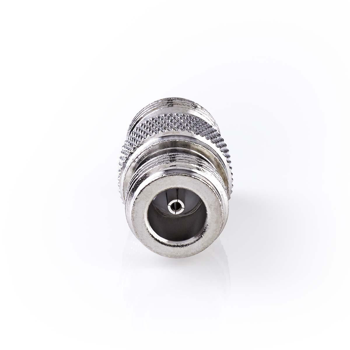 Nedis Satellite & Antenna Adapter | N Female | N Female | Nickel Plated | 75 Ohm | Straight | Metal | Silver | 10 pcs | Envelope