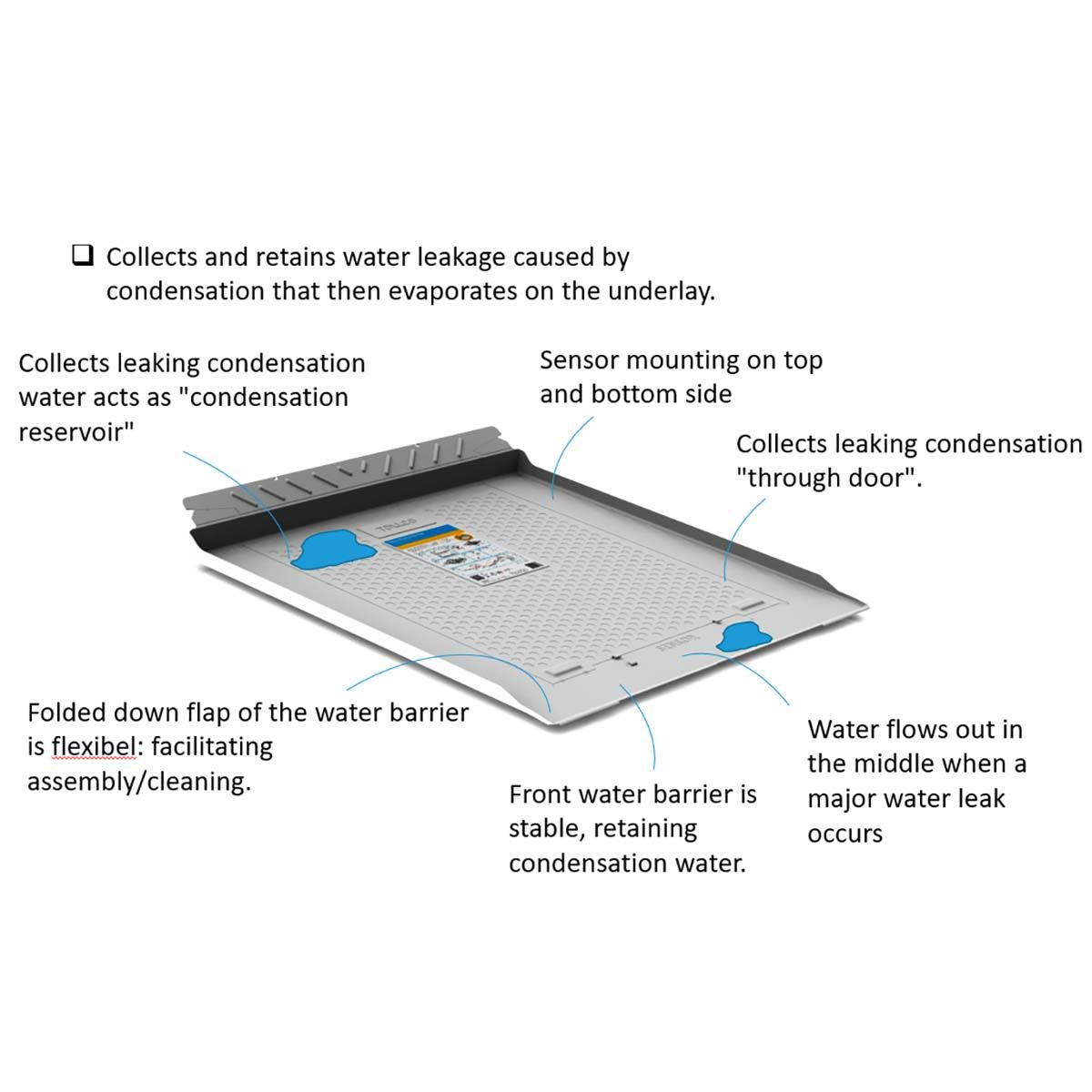 Tollco Drip Tray Fridge-Freezer Pro 60x60cm