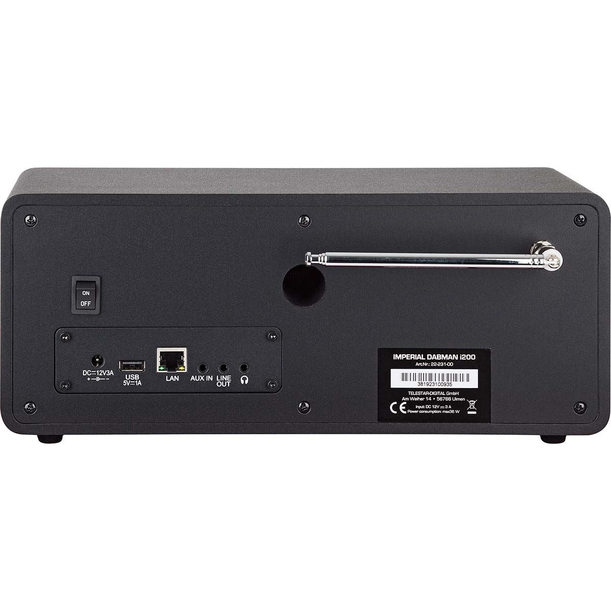 Imperial DABMAN i200 Multifunctional Stereo Radio DAB+ / FM / Internet Black