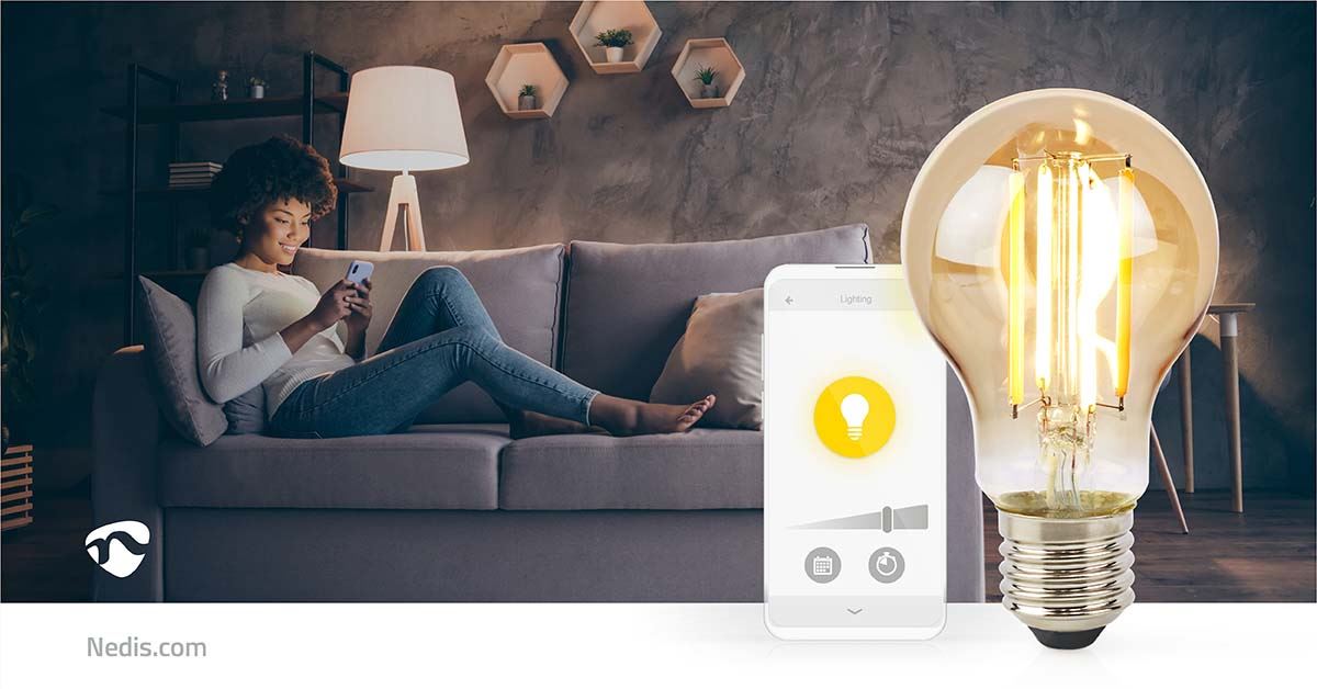 Nedis SmartLife LED Filament Bulb | Wi-Fi | E27 | 806 lm | 7 W | Warm White | 1800 - 3000 K | Glass | Android™ / IOS | Bulb | 1 pcs