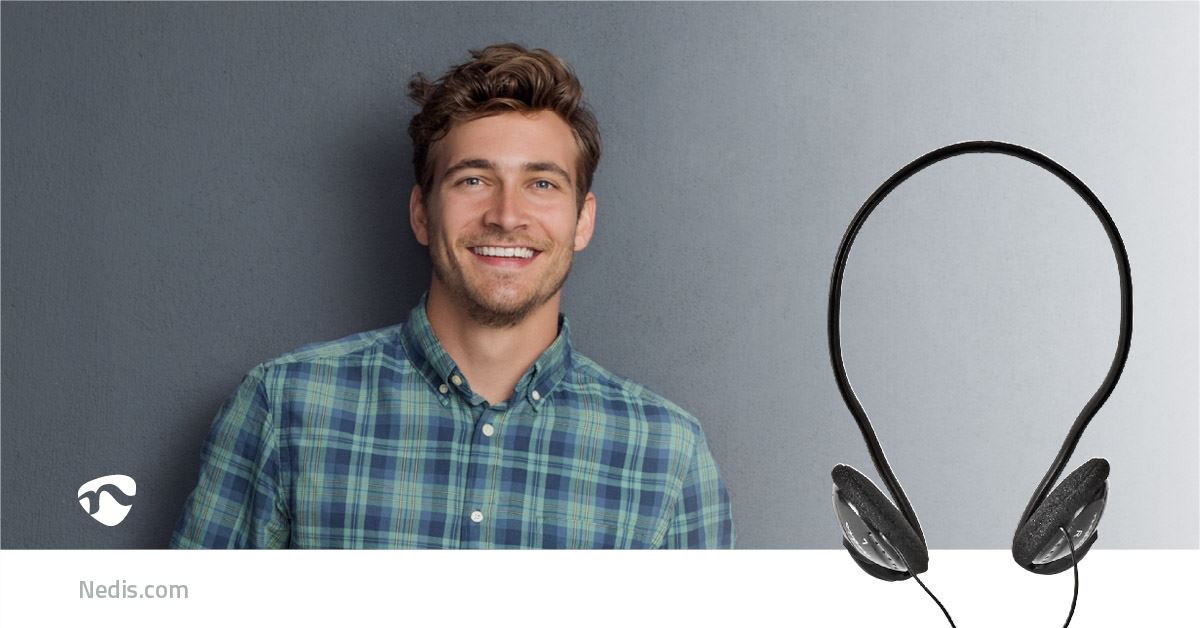 Nedis On-Ear Wired Headphones | 3.5 mm | Cable length: 2.10 m | Black