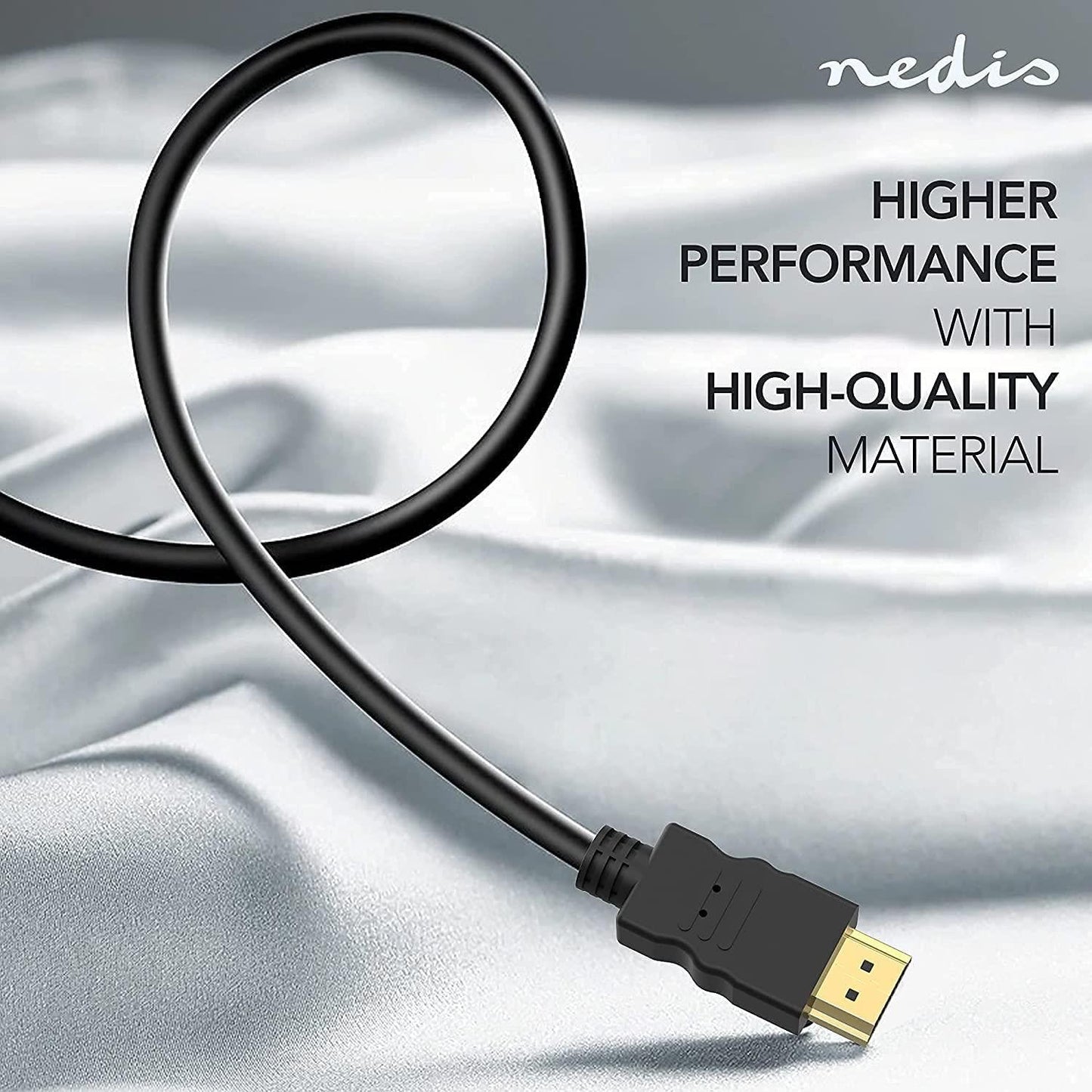 Nedis Ultra High Speed HDMI™ Cable | HDMI™ Connector | HDMI™ Connector | 8K@60Hz | 48 Gbps | 2.00 m | Round | 6.5 mm | Black | Envelope