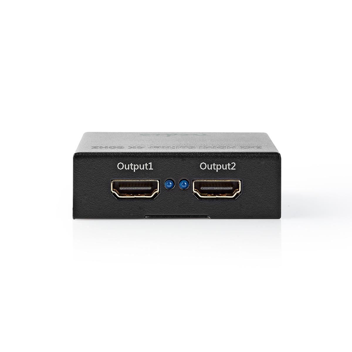 Nedis HDMI™ Splitter | 2 port(s) | HDMI™ Input | 2x HDMI™ Output | 4K@60Hz | 18 Gbps | Metal | Anthracite