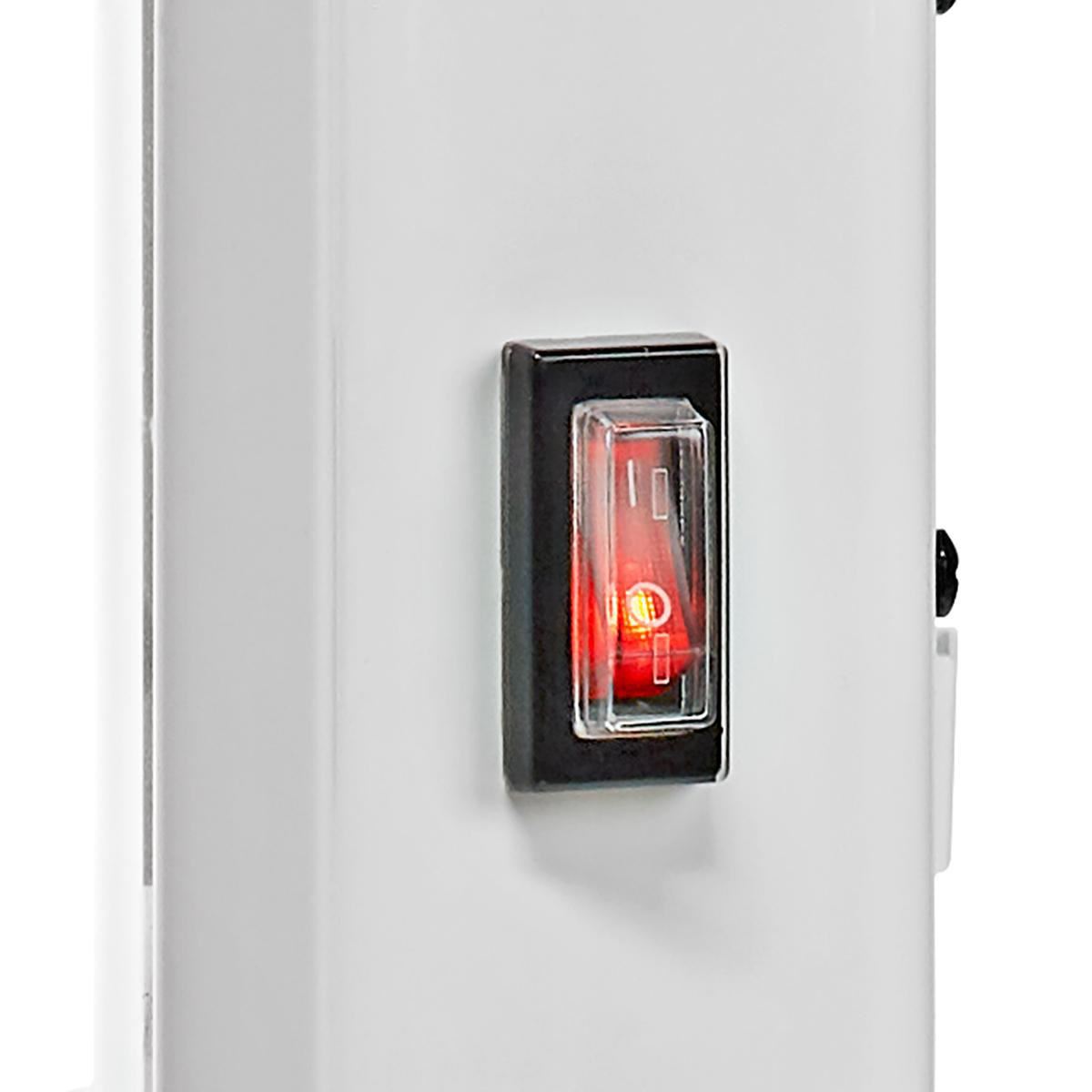 Nedis SmartLife Convection Heater | Wi-Fi | Suitable for bathroom | Glass Panel | 2000 W | 2 Heat Settings | LED | 15 - 35 °C | Adjustable thermostat | White