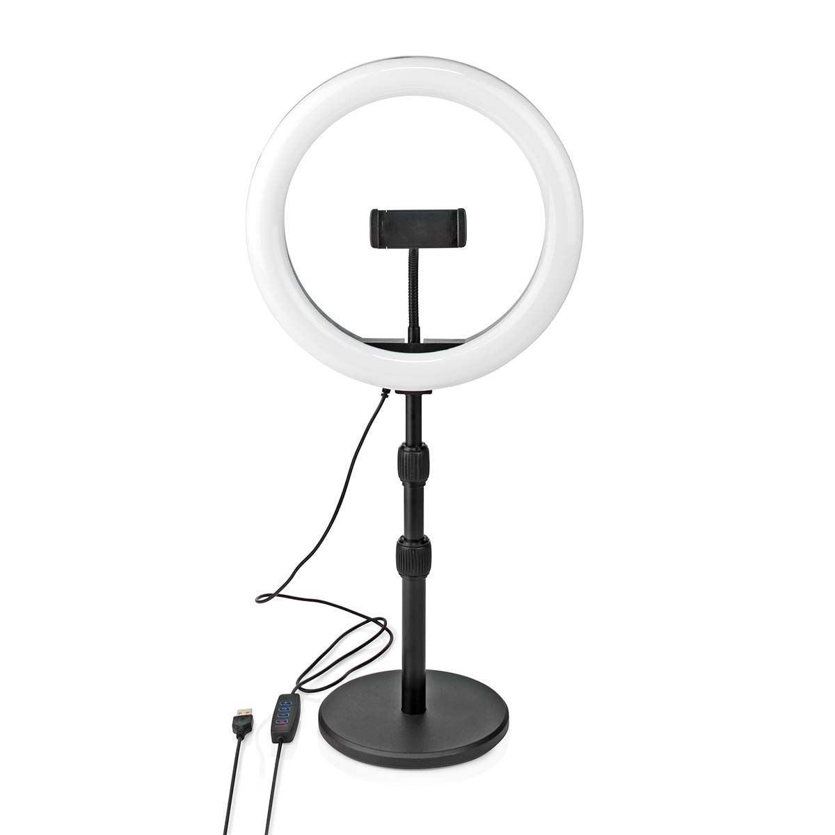 Nedis Ring Light | 10 inch | 120 LED's | 2700 - 6700 K | Desktop | Black
