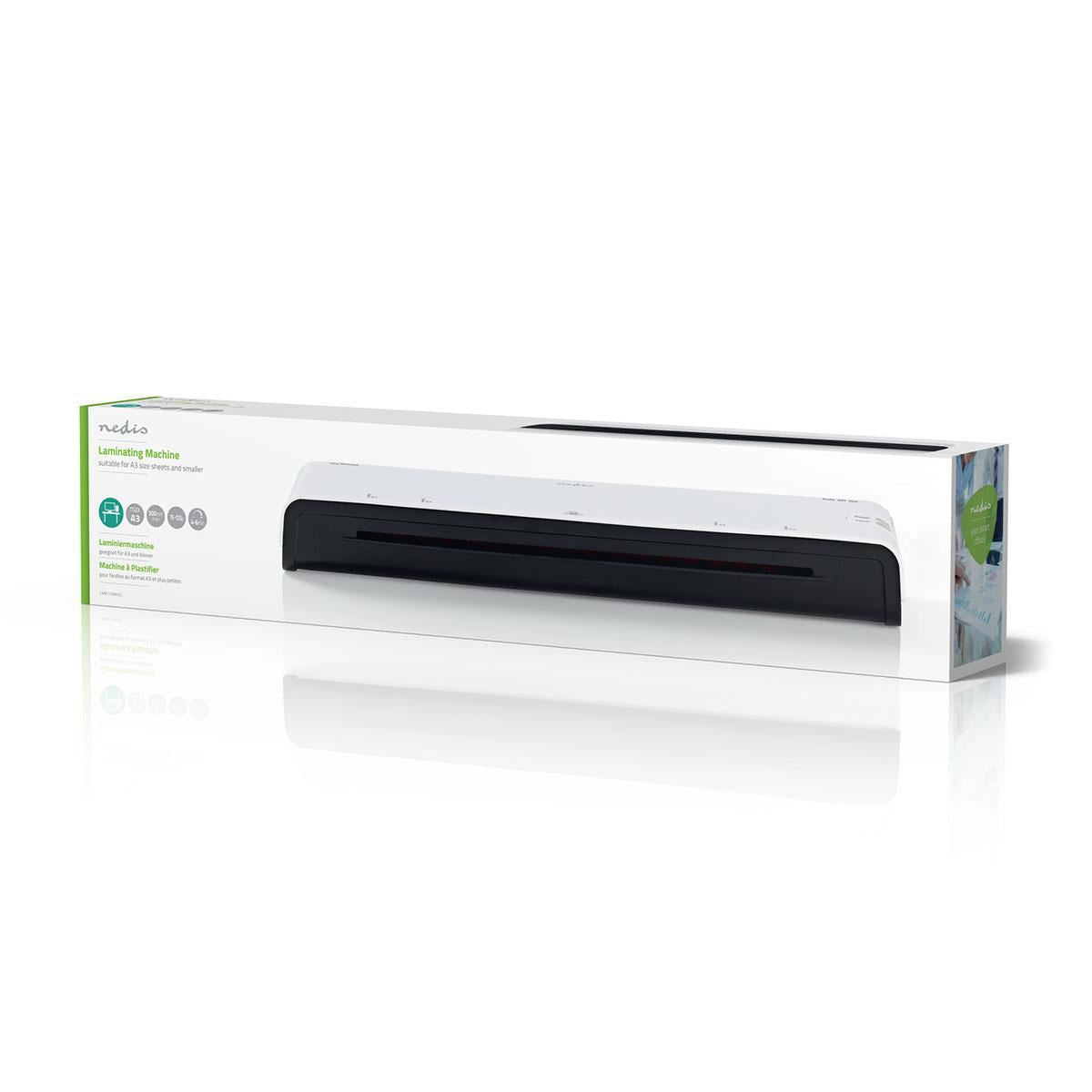 Nedis Laminator | Hot & Cold | A3 | 300 mm/min | Auto switch off | Mains Powered | White