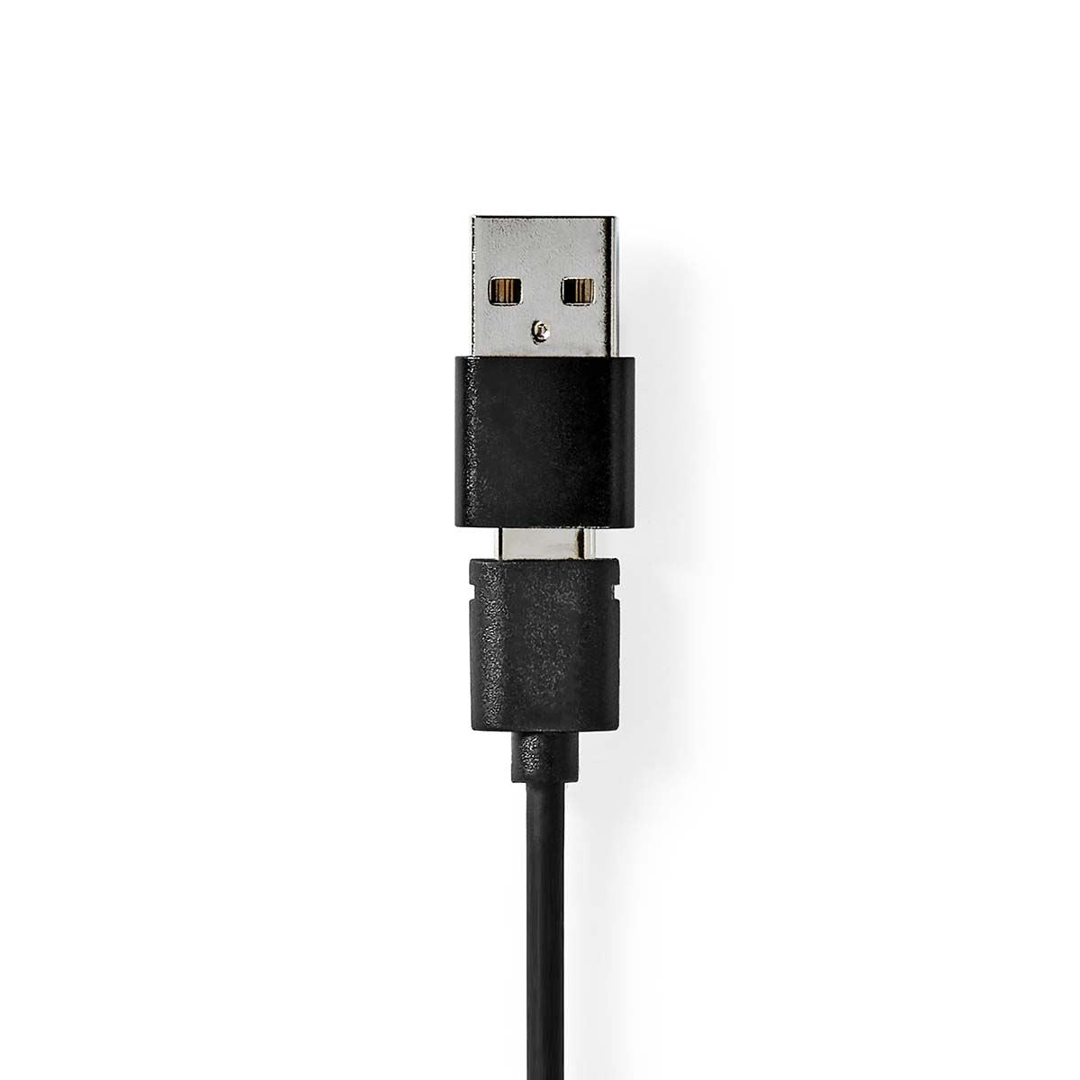 Nedis PC Headset | On-Ear | Stereo | USB Type-A / USB Type-C™ | Fold-Away Microphone | Black