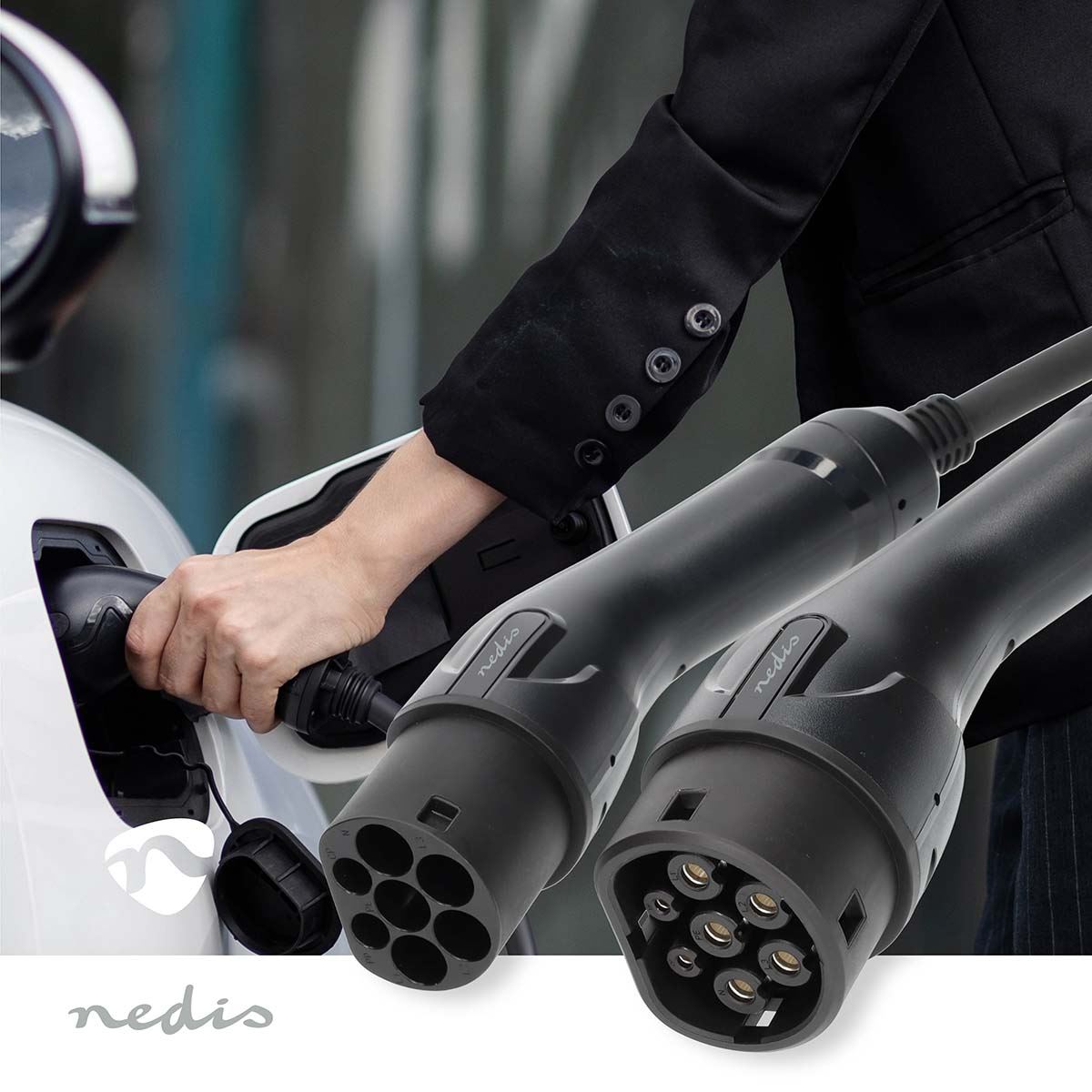 Nedis Electric Vehicle Charge Cable | Cable Type 2 | 16 A | 11000 W | 3-Phases | 5.00 m | Black | Gift Box