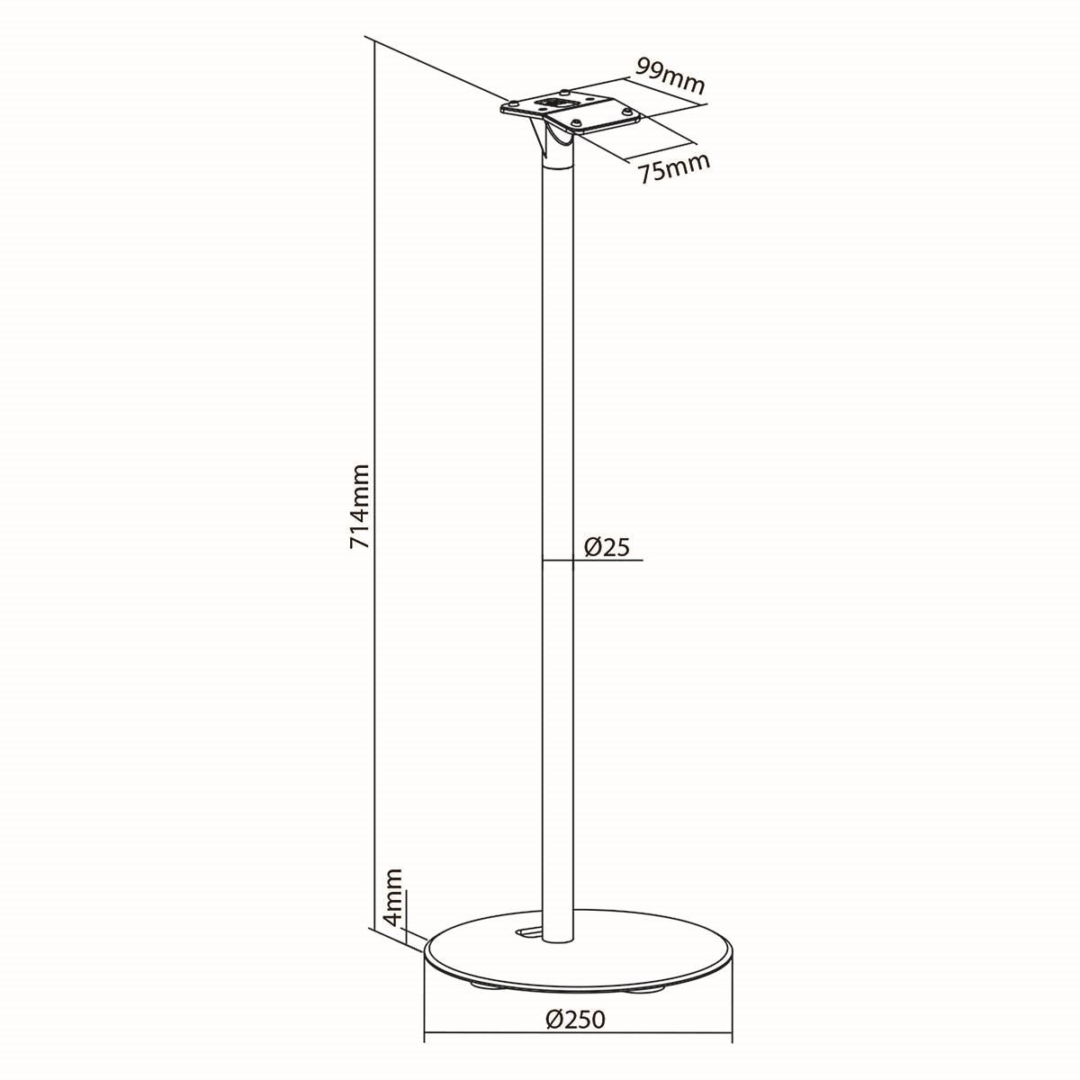 Nedis Speaker Mount | Compatible with: Sonos® Era300 | Stand | 5 kg | Fixed | ABS / Metal | Black