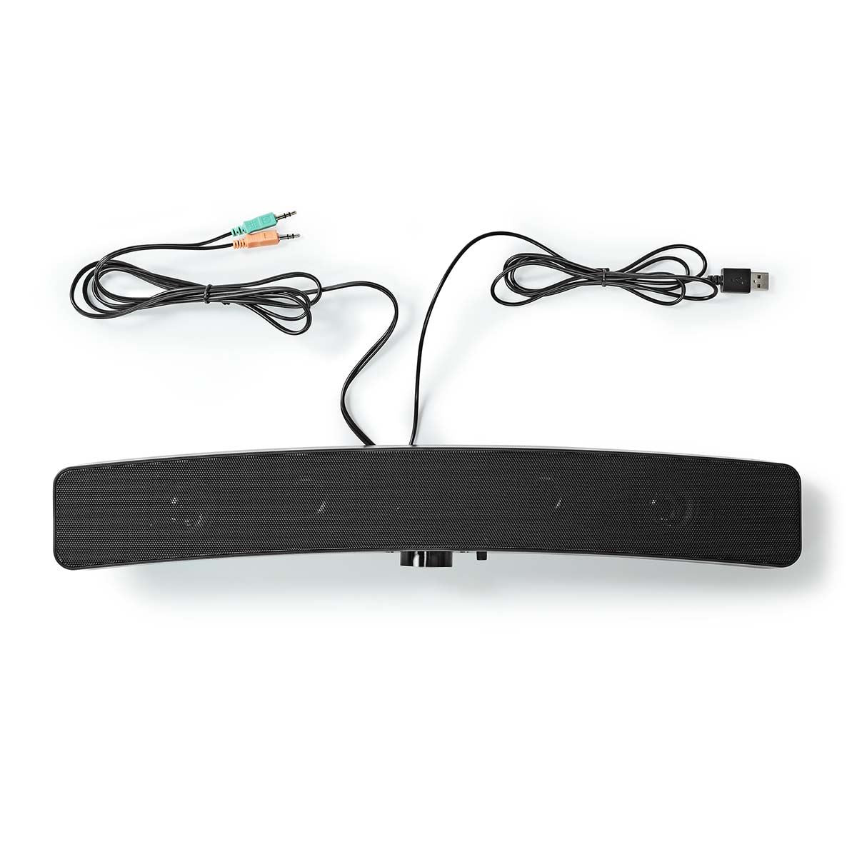 Nedis Gaming Speaker | Speaker channels: 2.0 | USB Powered | 3.5 mm Male | 30 W | LED | Volume control | Connection output: 1x 3.5 mm