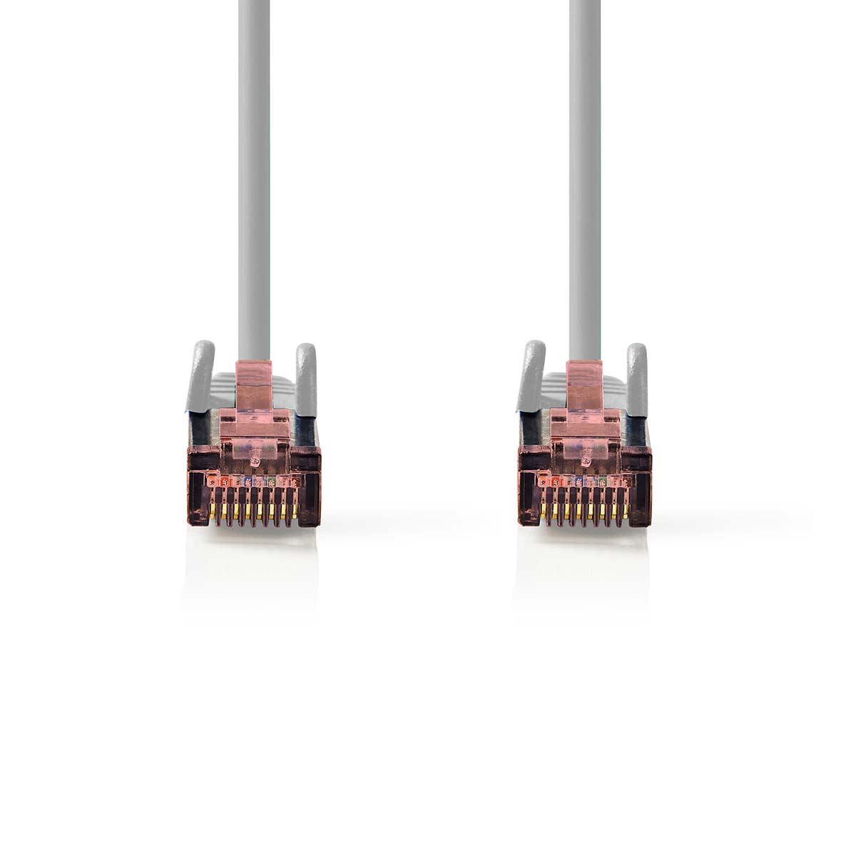 Nedis CAT6 Network Cable | RJ45 Male | RJ45 Male | S/FTP | 0.15 m | Round | LSZH | Grey | Label