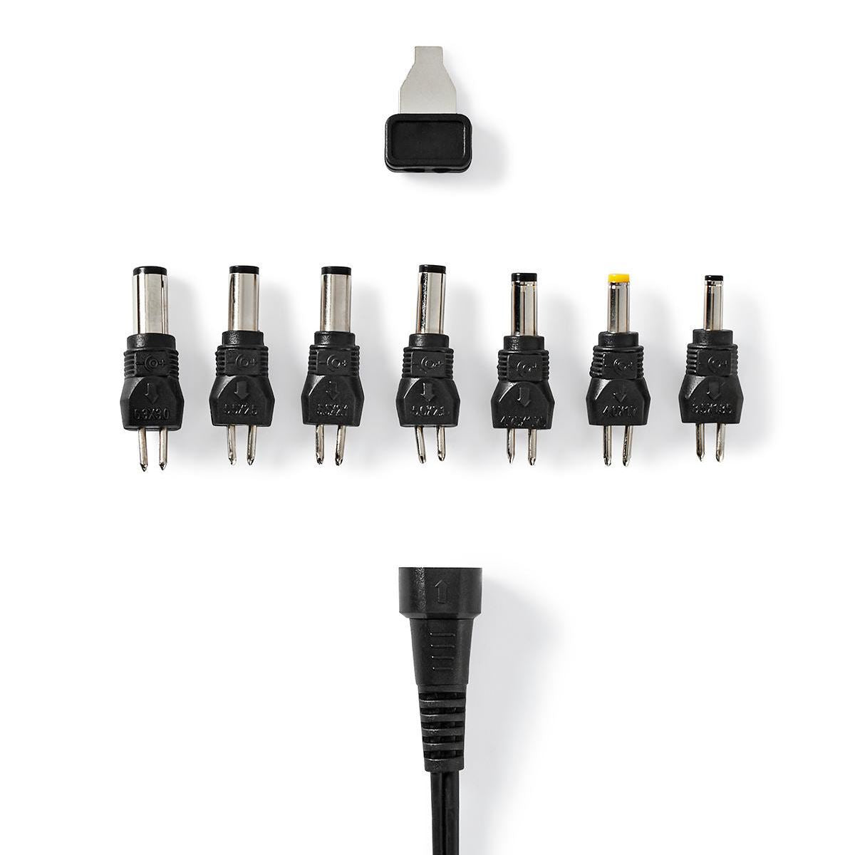 Nedis Universal AC Power Adapter | 36 W | 5 - 24 V DC | 1.80 m | 2.4 - 3.0 A | 7 plug(s) | Black