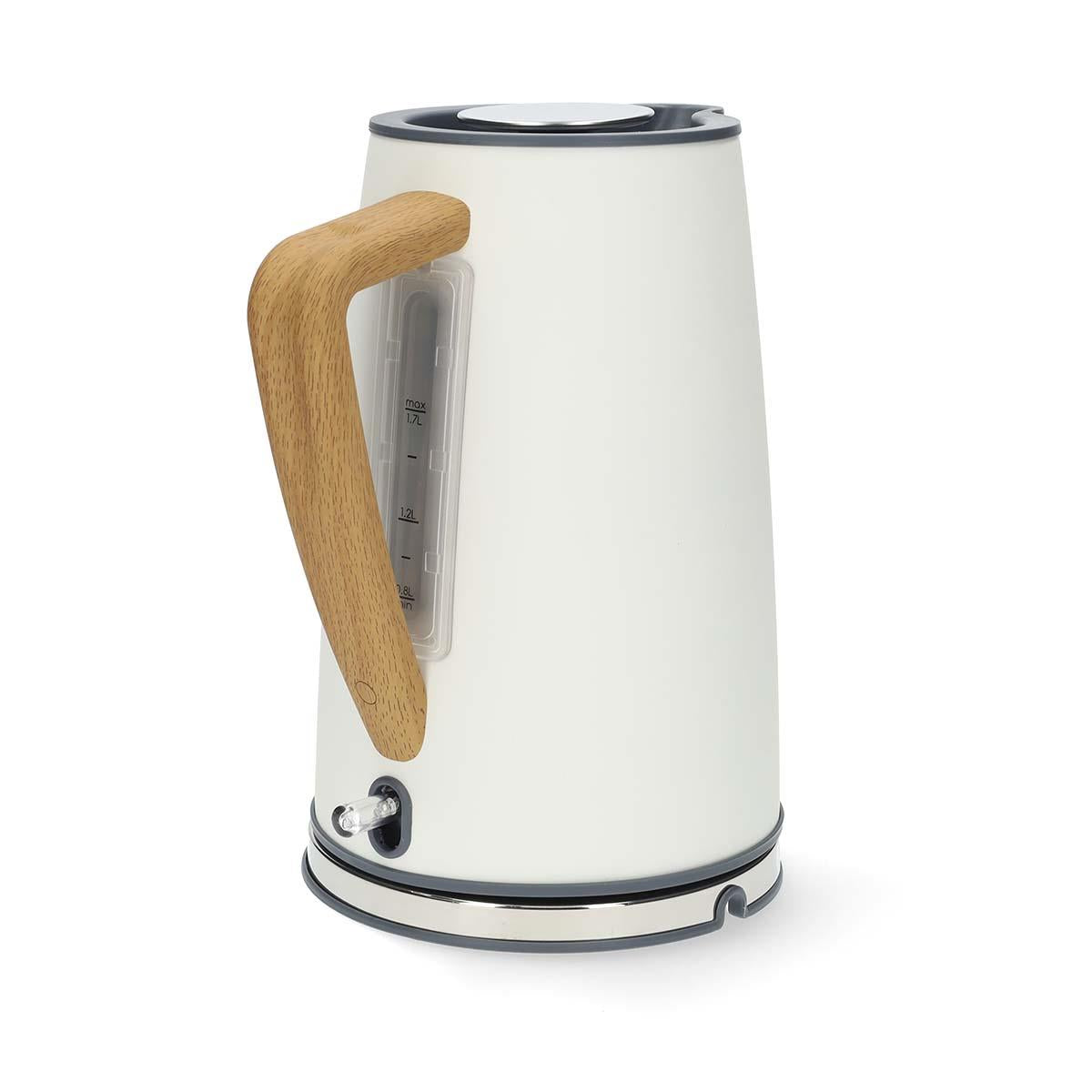 Nedis Electric Kettle | 1.7 l | Soft-Touch | White | Rotatable 360 degrees | Concealed heating element | Strix® controller | Boil-dry protection