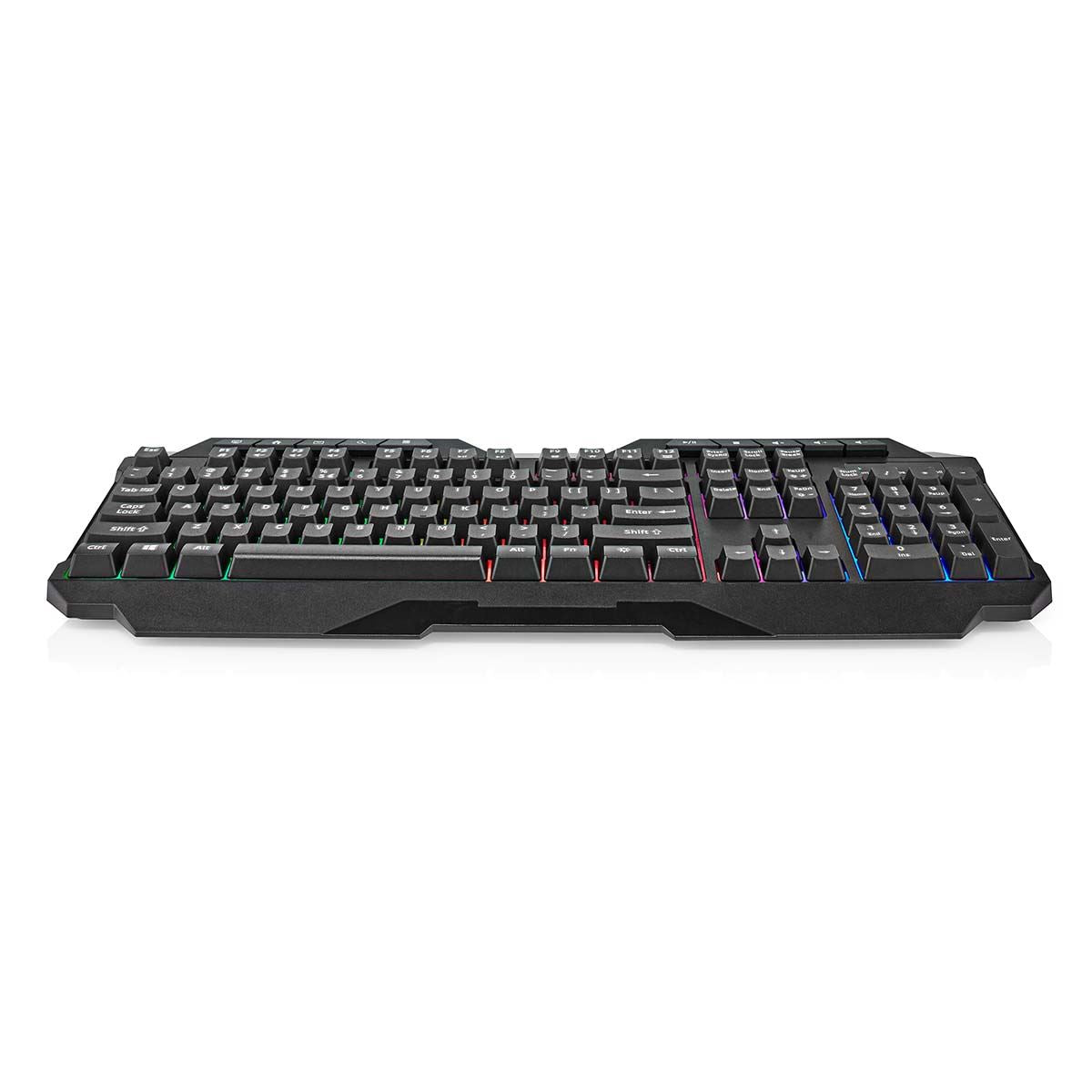 Nedis Wired Gaming Keyboard | USB Type-A | Membrane Keys | LED | QWERTY | US Layout | USB Powered | Power cable length: 1.30 m | Multimedia