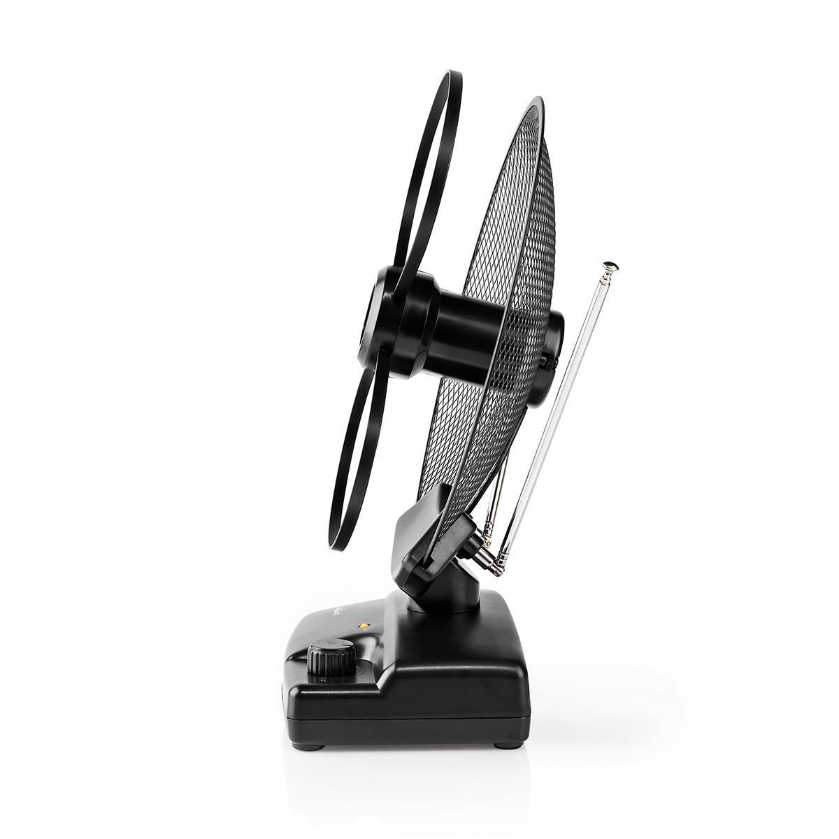 Nedis Indoor HDTV Antenna | Active | FM / UHF / VHF | Reception range: 0-25 km | LTE700 | Gain: 36 dB | Gain control | ABS | Black