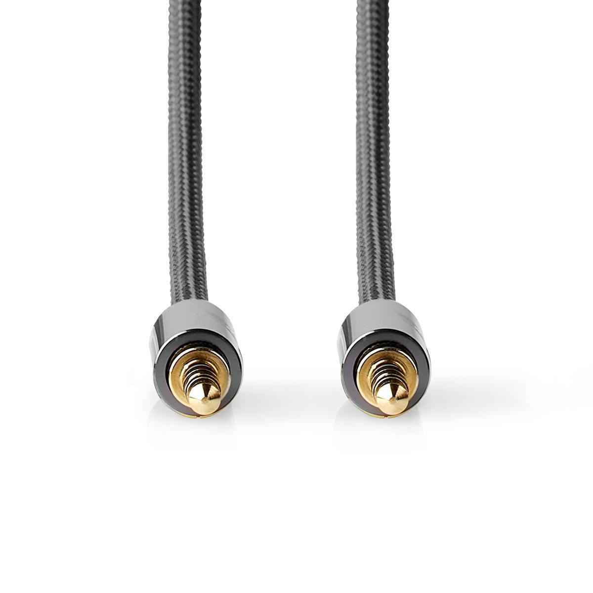 Nedis Stereo Audio Cable | 3.5 mm Male | 3.5 mm Male | Gold Plated | 2.00 m | Round | Grey / Gun Metal Grey | Cover Window Box