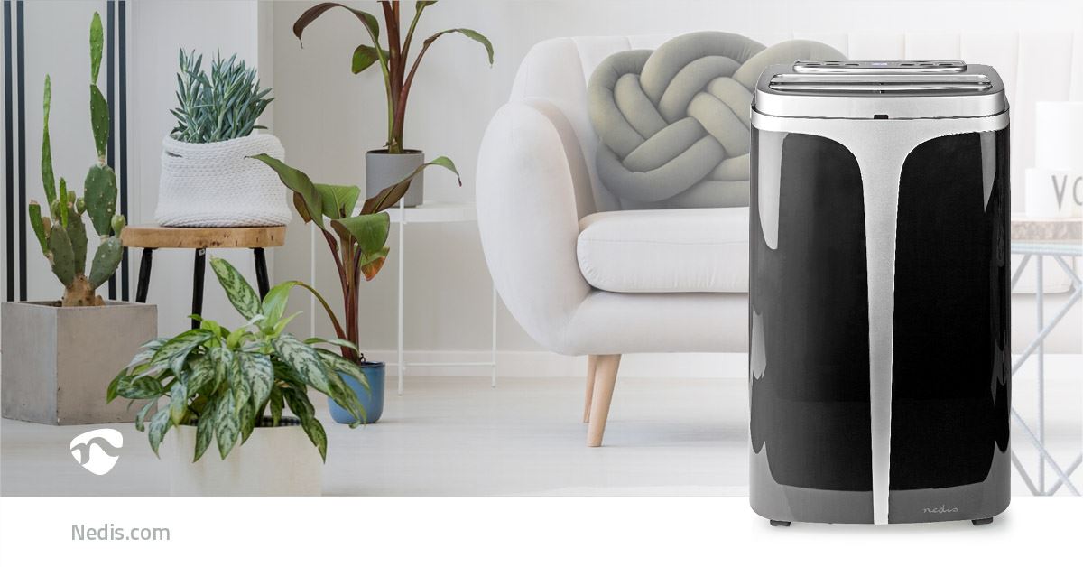 Nedis Mobile Air Conditioner | 12000 BTU | 100 m³ | 3-Speed | Remote control | Shut-off timer | Black / Grey