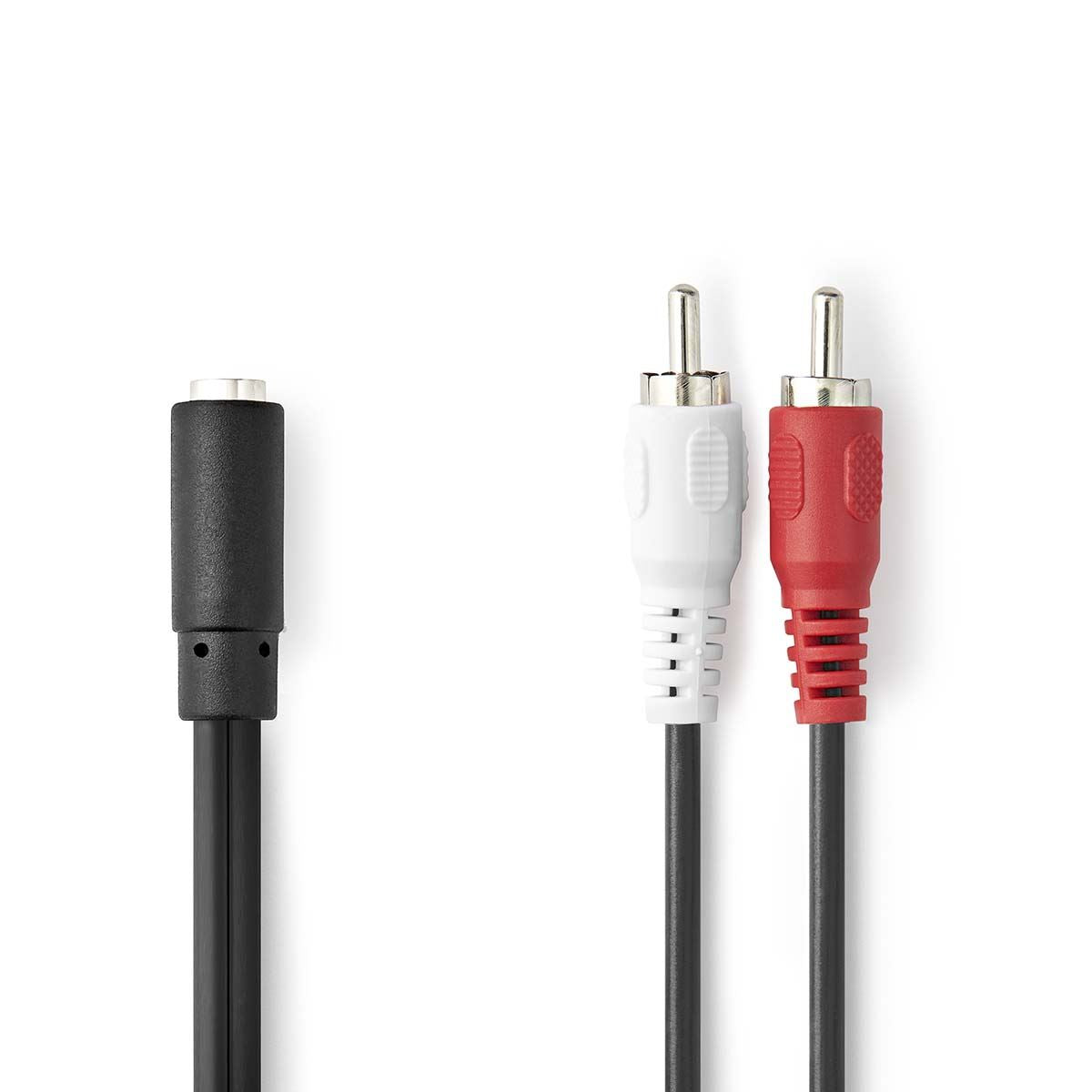 Nedis Stereo Audio Cable | 2x RCA Male | 3.5 mm Female | Nickel Plated | 0.20 m | Round | Box