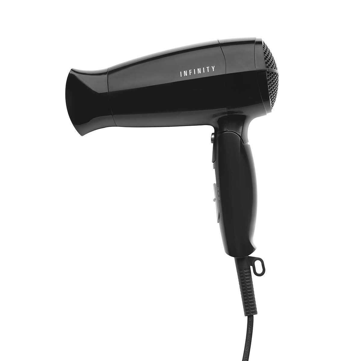 MELISSA Hair Dryer | Ideal for Travel with Foldable Handle 1600W | Black