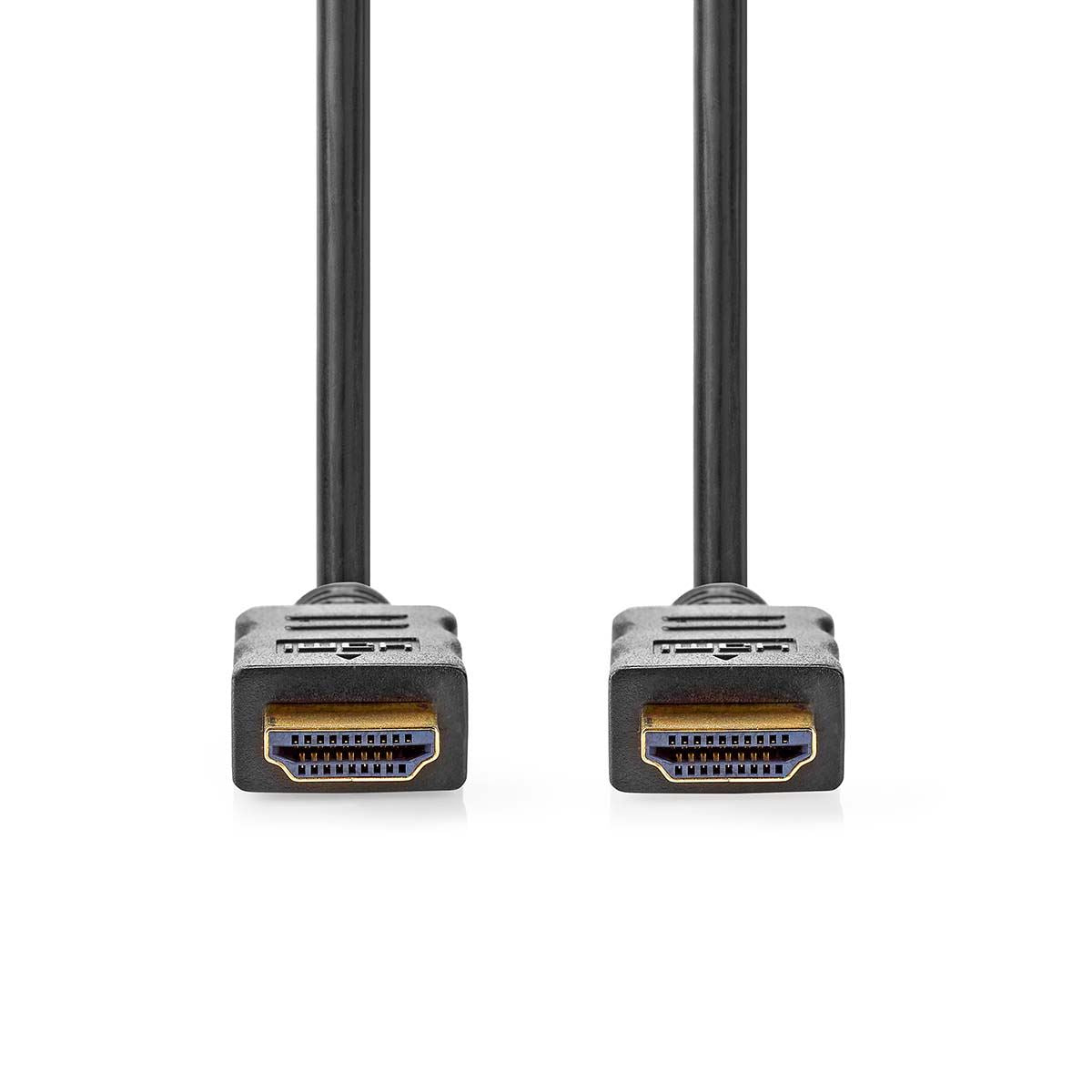 Nedis High Speed HDMI™ Cable with Ethernet | HDMI™ Connector | HDMI™ Connector | 4K@60Hz | ARC | 18 Gbps | 10.0 m | Round | PVC | Black | Label | 12.349.346