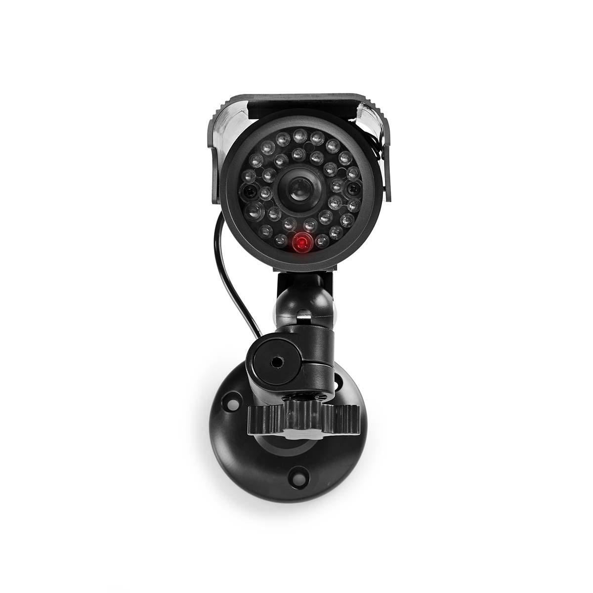 Nedis Dummy Security Camera | Bullet | IP44 | Battery Powered / Solar Powered | Outdoor | Including wall mount | Black