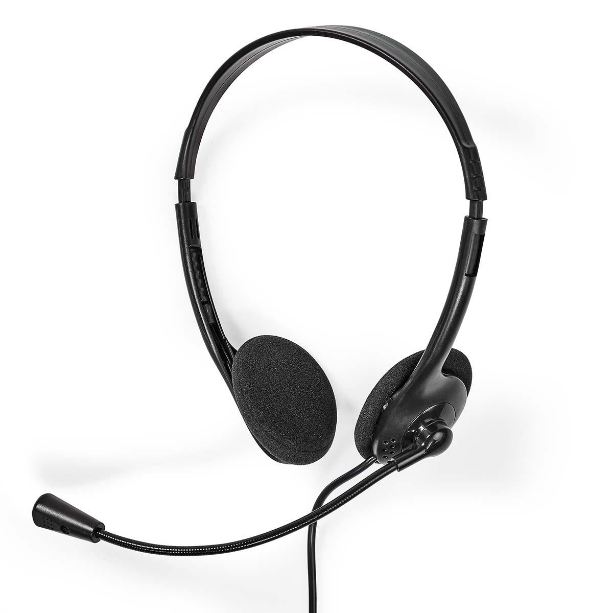 Nedis PC Headset | On-Ear | Stereo | USB Type-A / USB Type-C™ | Fold-Away Microphone | Black