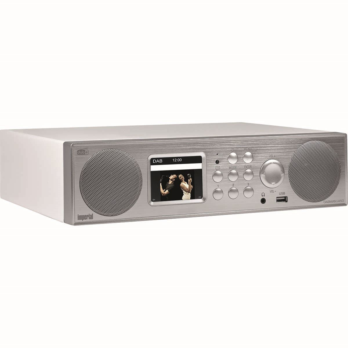 Imperial DABMAN i450 Hybrid Stereo Radio DAB+ / FM / Internet /Bluetooth White-Silver