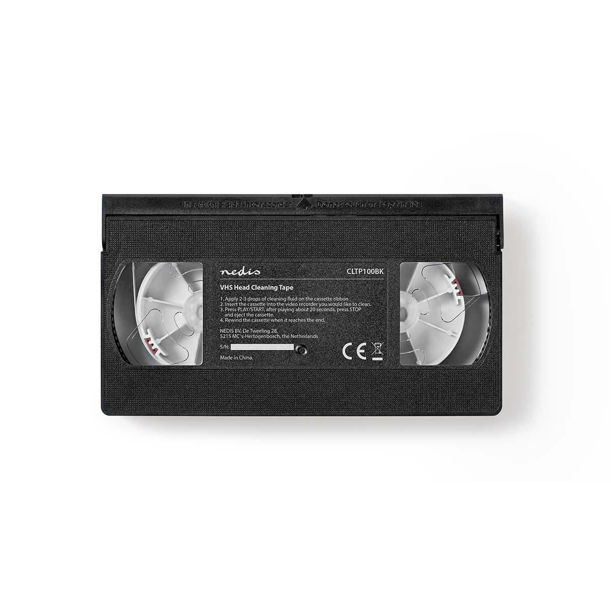 Nedis Head Cleaning Tape | 20 ml | VHS Heads | Black