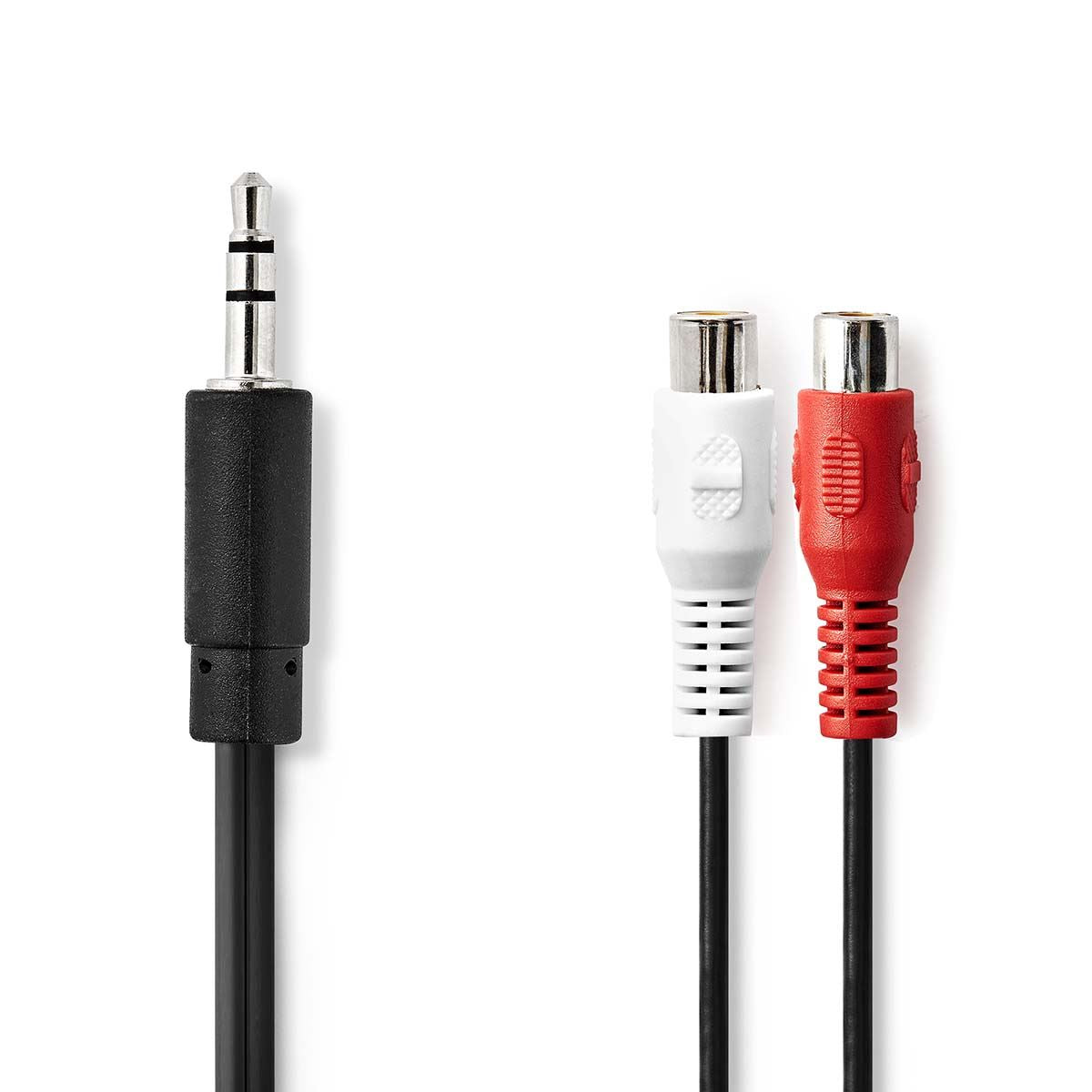 Nedis Stereo Audio Cable | 3.5 mm Male | 2x RCA Female | Nickel Plated | 0.20 m | Round | Box