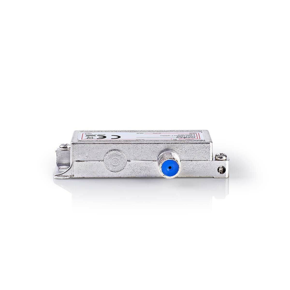 Nedis Satellite Splitter | 5 - 2400 MHz | 10.5 dB | Number of inputs: 1 | Number of outputs: 3 | Impedance: 75 Ohm | Zinc | Silver