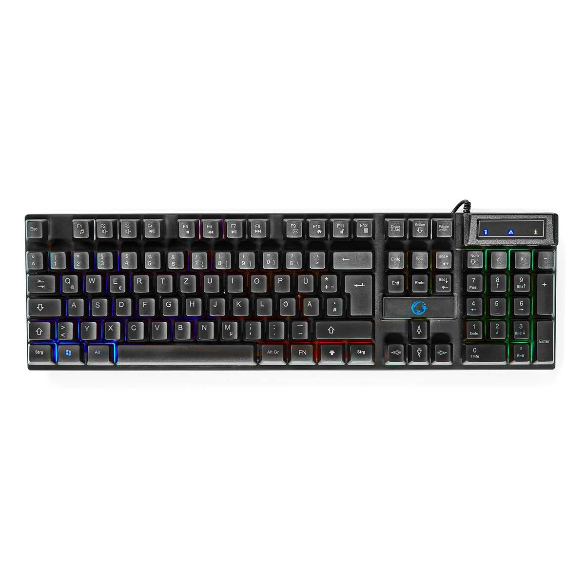 Nedis Gaming Combo Kit | 5-in-1 | Keyboard, Headset, Mouse and Mouse Pad | Black | QWERTZ | DE Layout