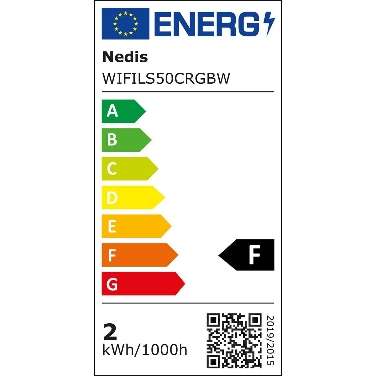 Nedis SmartLife LED Strip | Wi-Fi | Cool White / RGB / Warm White | SMD | 5.00 m | IP44 | 2700 - 6500 K | 960 lm | Android™ / IOS