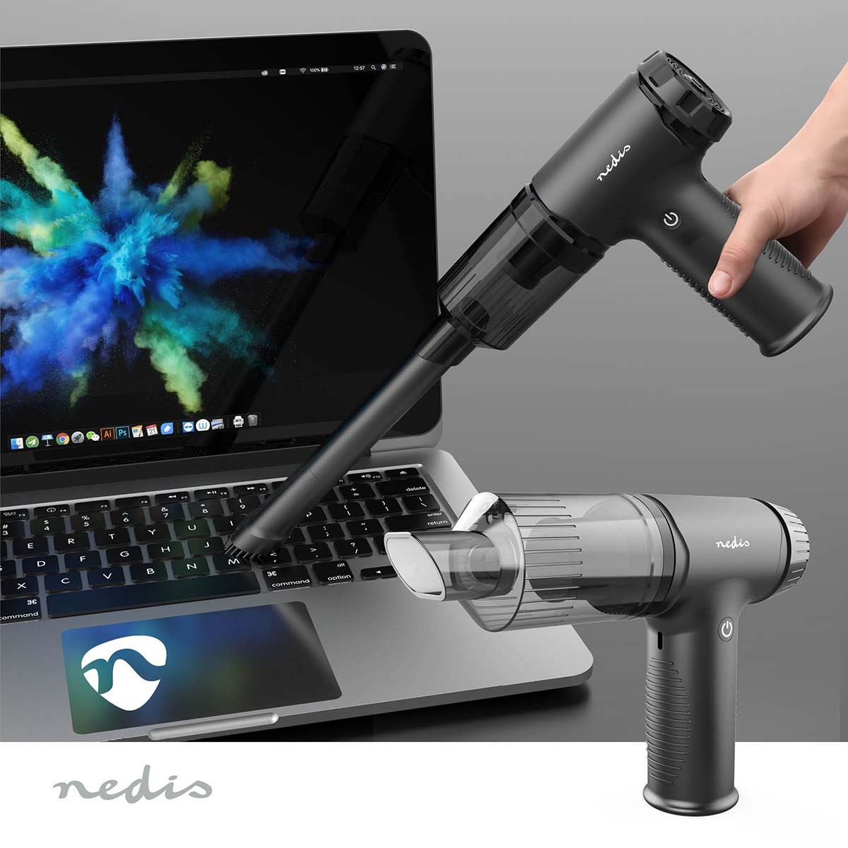 Nedis Handheld Vacuum Cleaner | Air blower | 90 W | Rechargeable | Dry / Wet | Li-Ion | Black
