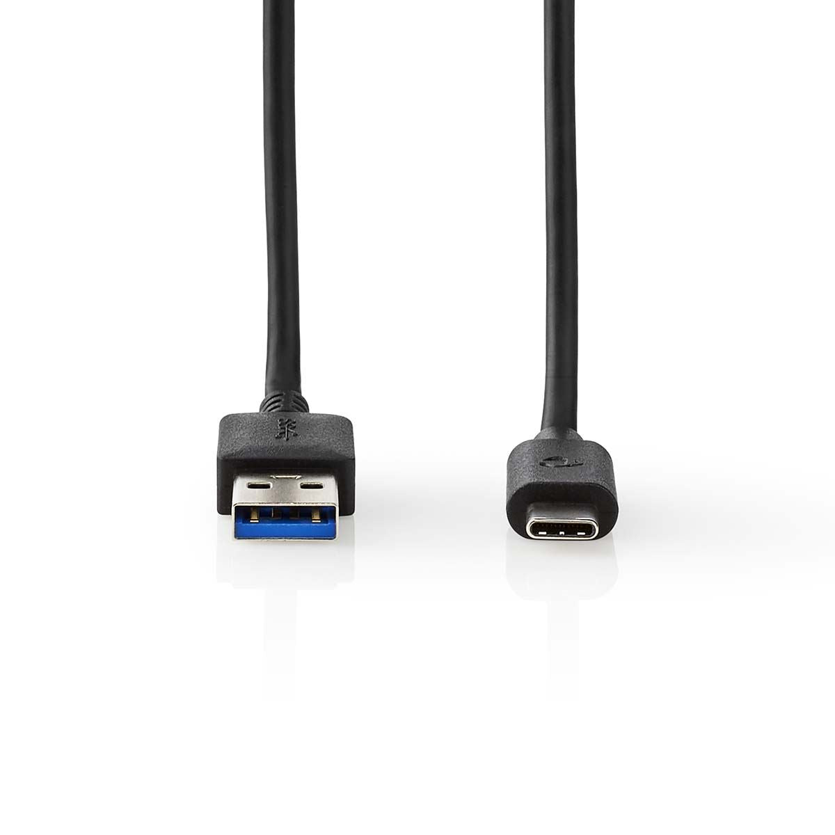 Nedis USB Cable | USB 3.2 Gen 1 | USB-A Male | USB-C™ Male | 60 W | 5 Gbps | Nickel Plated | 2.00 m | Round | PVC | Black | Box