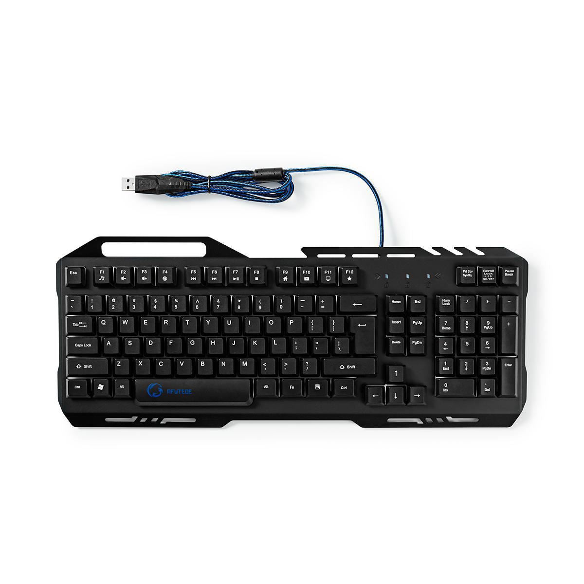 Nedis Wired Gaming Keyboard | USB 2.0 | Membrane Keys | LED | US International | US Layout | USB Powered | Power cable length: 1.50 m | Gaming