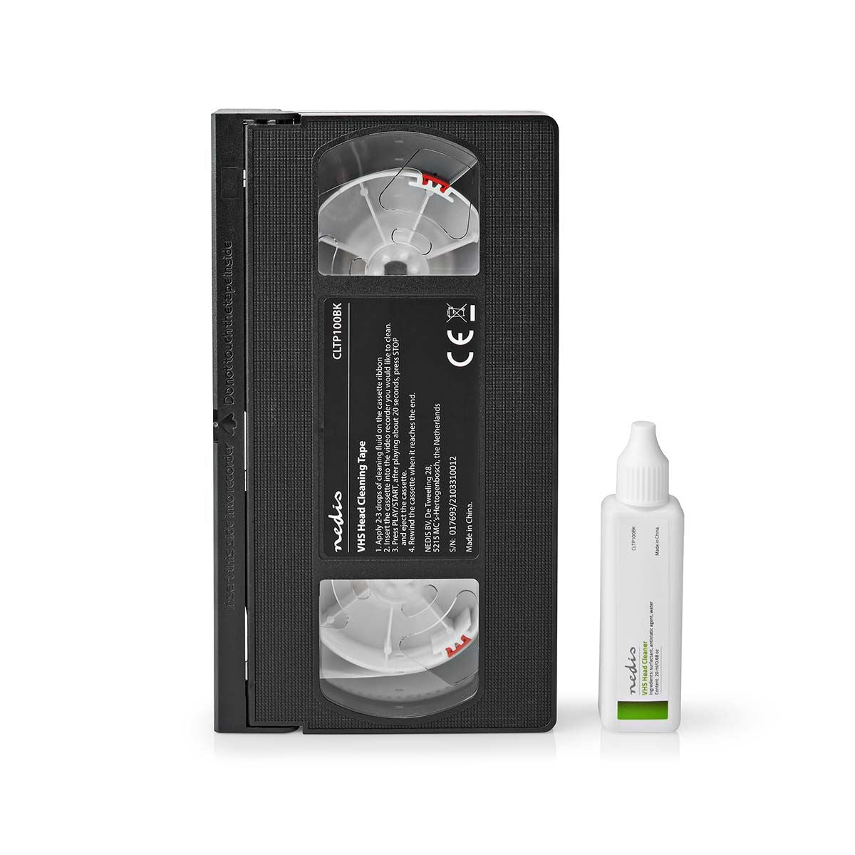 Nedis Head Cleaning Tape | 20 ml | VHS Heads | Black
