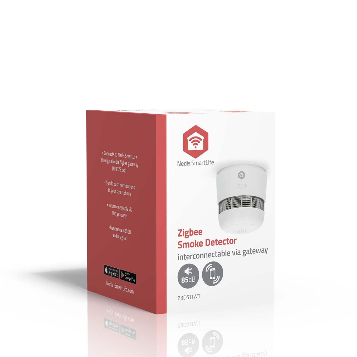 Nedis SmartLife Smoke Detector | Zigbee 3.0 | Battery Powered | Sensor life cycle: 10 year | EN 14604