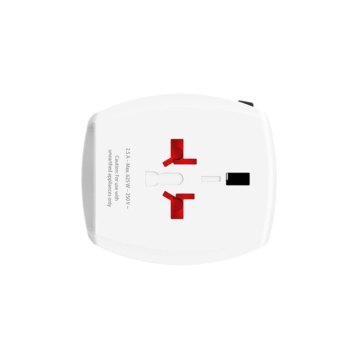Skross Travel Adapter Innovative 2-Pole with integrated Dual USB Charger (1x USB C & 1 x USB)