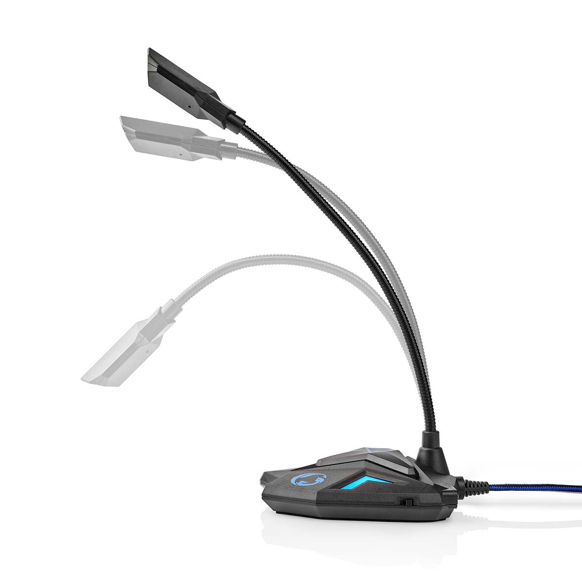 Nedis Streaming & Gaming Microphone | Used for: Desktop / Notebook | USB | Connection output: 1x 3.5 mm Audio Out | On/Off switch | Headphone output