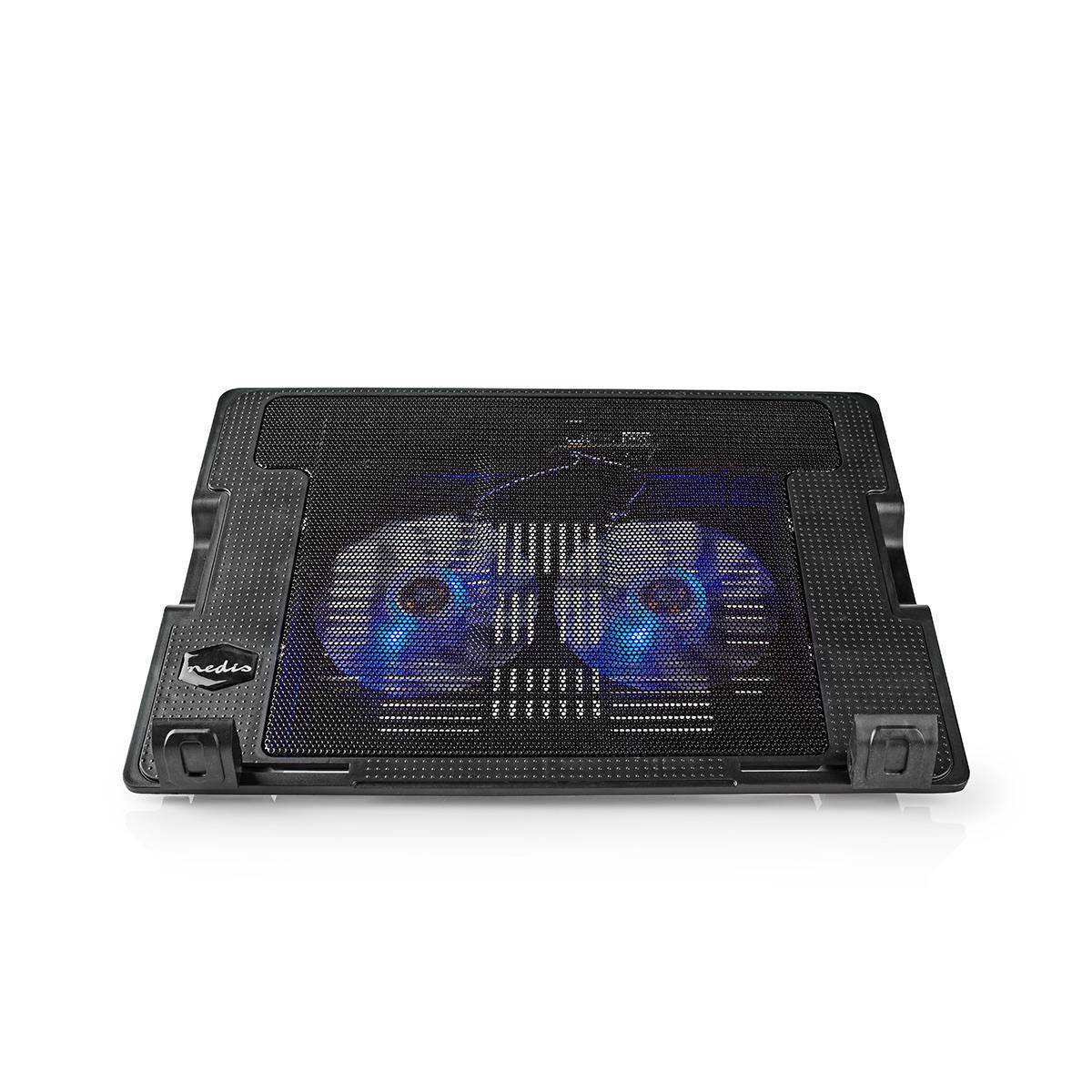 Nedis Notebook Stand | Number of fans: 2 | USB Powered | Number of angles: 4 | 18 " | 1200 rpm | LED