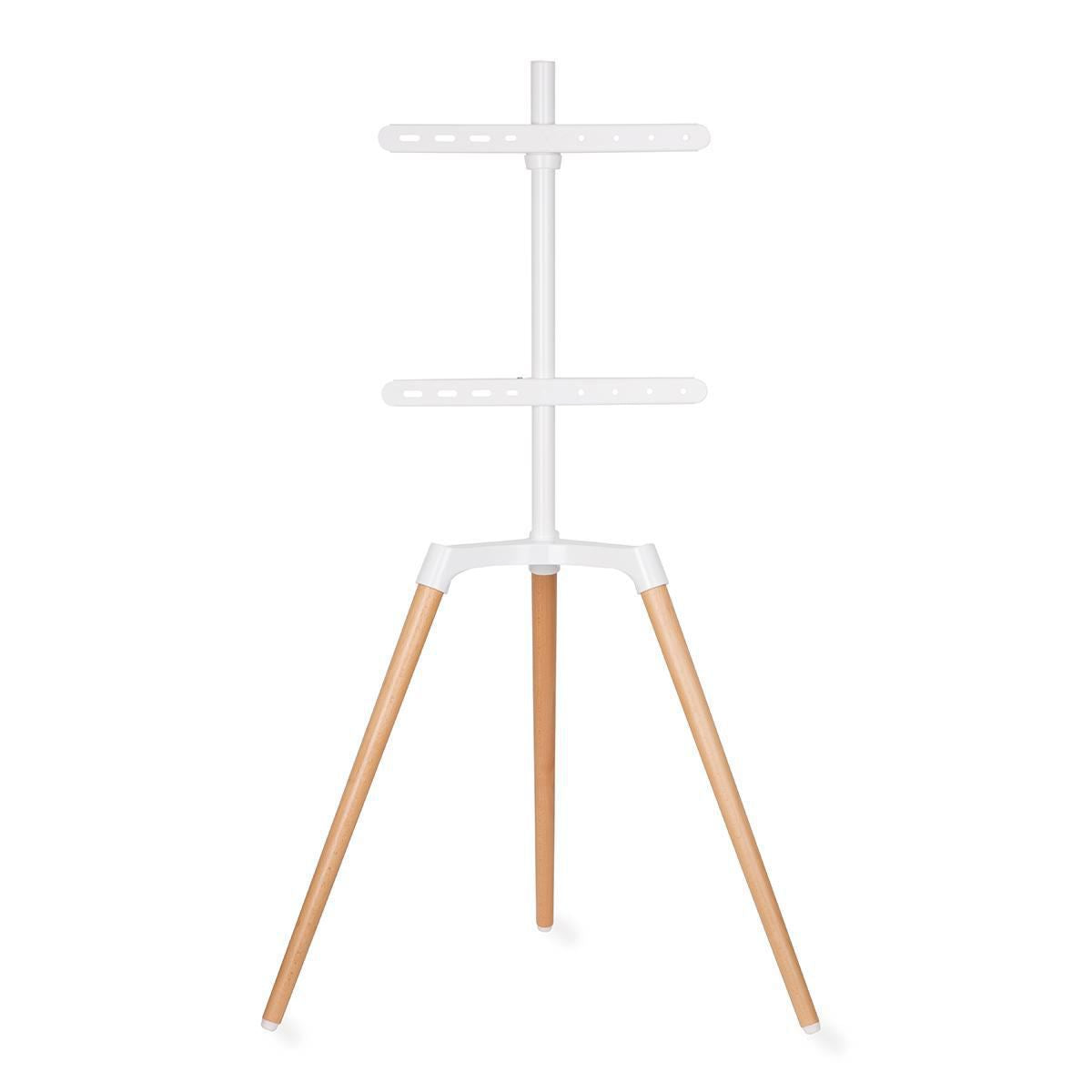 Nedis TV Floor Stand | 50 - 65 " | Maximum supported screen weight: 35 kg | Scandinavian Design | Rotatable | Anti-tip strap | Snap-lock | Aluminium / Steel | White