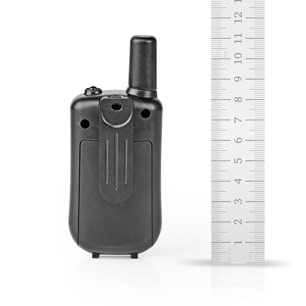 Nedis Walkie-Talkie Set | 2 Handsets | Up to 5 km | Frequency channels: 8 | PTT / VOX | up to 2.5 Hours | Black