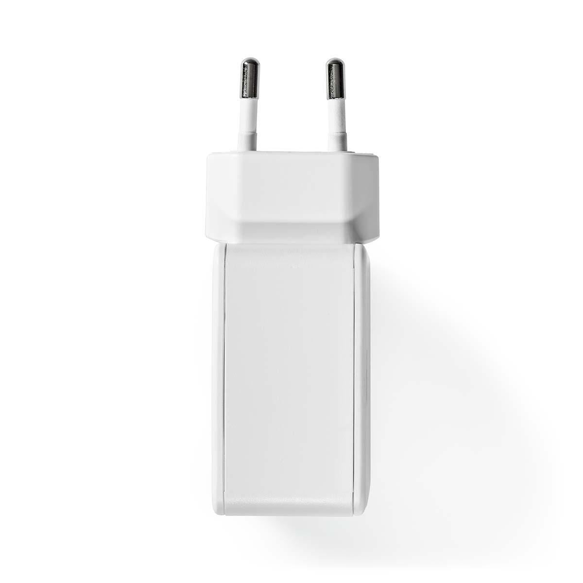 Nedis Wall Charger | 24 W | Quick charge feature | 4x 2.4 A | Number of outputs: 4 | 4x USB-A | No Cable Included | Single Voltage Output | White