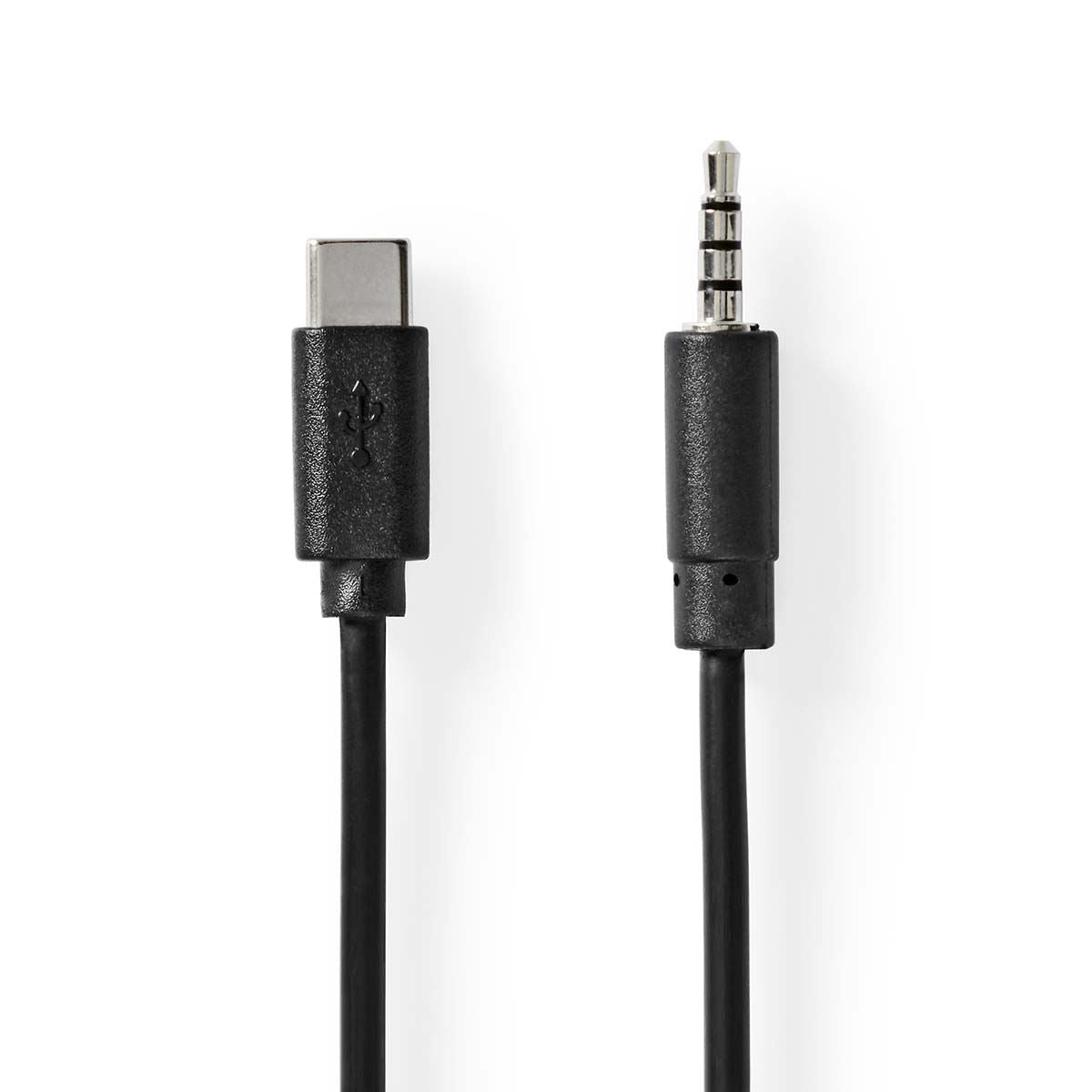 Nedis USB-C™ Adapter | USB 2.0 | USB-C™ Male | 3.5 mm Male | 1.00 m | Round | Nickel Plated | Black | Label