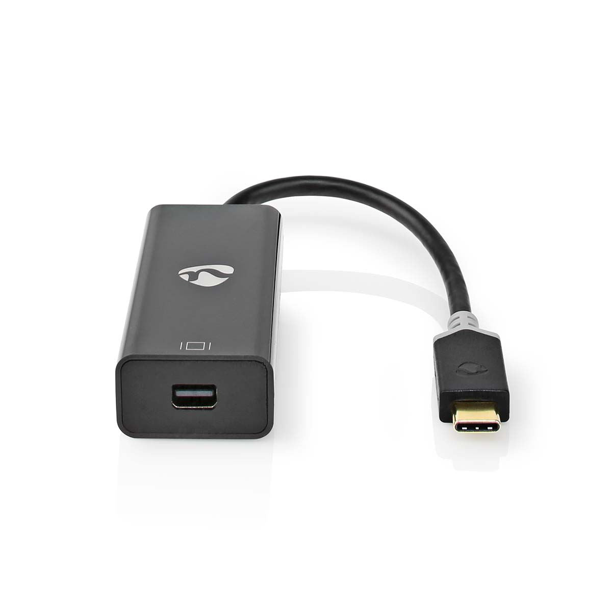 Nedis USB-C™ Adapter | USB 3.2 Gen 1 | USB-C™ Male | Mini DisplayPort Female | 0.20 m | Round | Gold Plated | PVC | Anthracite | Window Box