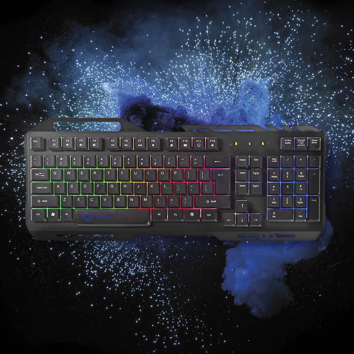 Nedis Wired Gaming Keyboard | USB 2.0 | Membrane Keys | LED | US International | US Layout | USB Powered | Power cable length: 1.50 m | Gaming